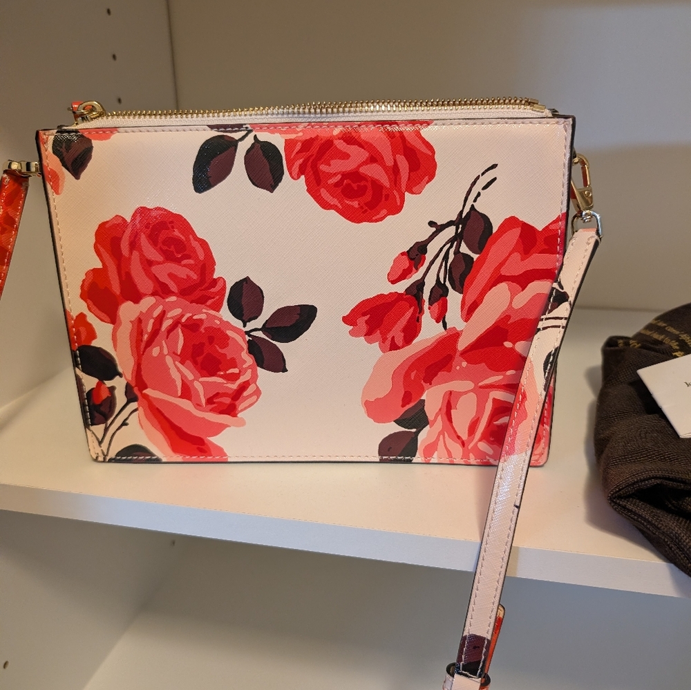 Kate Spade Cameron Street Roses Clarise Crossbody Purse Shoulder Bag MRP $198 - Picture 6 of 7